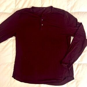 Kit and Ace - Burgundy Henley - XL